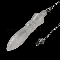 Natural Quartz Crystal Pointed Dowsing Pendulums&nbsp;G-F758-F07-P