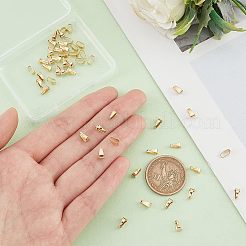 304ステンレススチールスナップオンベイル  ビーズコンテナ付  ゴールドカラー  7x3.5x3.2mm  穴：6x3mm  約80個/箱&nbsp;STAS-UN0001-69G