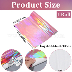 レーザーpuレザー生地  クラフト用品  パールピンク  1350x300x0.8mm&nbsp;AJEW-WH20816-059H