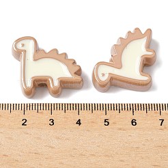 アクリルエナメルビーズ10個。  恐竜  トウモロコシの穂の黄色  22.5x26.5x9mm  穴：3.5mm&nbsp;OACR-H048-01B-01