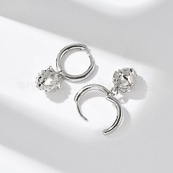 Brass Strawberry Hoop Earrings&nbsp;EJEW-M077-19P-01
