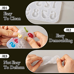2Pcs 2 Style Letter & Number Silicone Pendant Molds&nbsp;DIY-TA0005-69