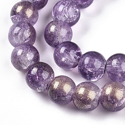 Transparent Crackle Glass Bead Strands&nbsp;GLAA-T025-8mm-02E