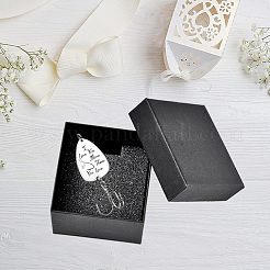 合金鯉釣りジグフック  ステンレススチールギターピース付き  釣り道具  厚紙のジュエリーボックス  私はあなたを愛しているという言葉  プラチナ  87x33mm  1個/箱&nbsp;STAS-FG0001-04I