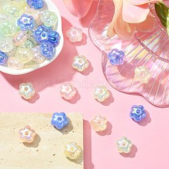 50Pcs UV Plating Rainbow Iridescent Acrylic Beads&nbsp;PACR-CJ0001-27