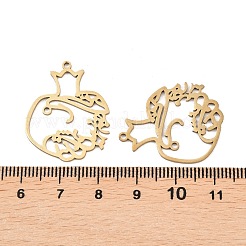 ステンレスペンダント201個  ボトルチャーム  ゴールドカラー  28x22x1mm  穴：1.4mm&nbsp;STAS-I364-12G
