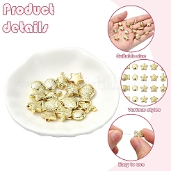 15Pcs 5 Styles Rack Plating Alloy Beads&nbsp;FIND-YW0006-09
