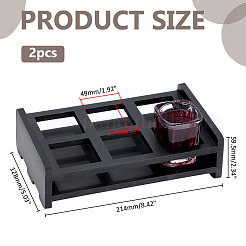 2Pcs Wood Wine Glass Organizer Holder&nbsp;ODIS-WR0001-19