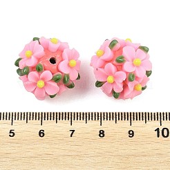 手作り樹脂粘土ビーズ  樹脂と  ラウンド  ミックスカラー  20x19.5mm  穴：3.2mm&nbsp;CLAY-H009-02
