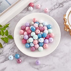 100Pcs 15mm Silicone Beads Multicolor Round Silicone Beads Kit Loose Bulk Silicone Beads for Keychain Making Necklace Bracelet Crafts&nbsp;JX325A