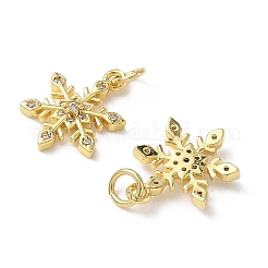 Brass Micro Pave Cubic Zirconia Pendants&nbsp;KK-I371-10G