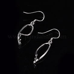 Anti-Tarnish Rhodium Plated 925 Sterling Silver Earring Findings&nbsp;STER-F048-38P