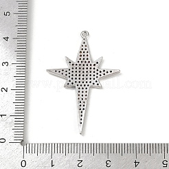 Brass Micro Pave Cubic Zirconia Pendants&nbsp;KK-M322-45P