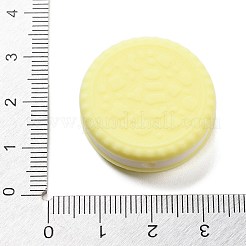 クッキー食品グレードの環境に優しいシリコンフォーカルビーズ  DIYネックレスの製作  シャンパンイエロー  26.5x10mm  穴：2mm&nbsp;SIL-C007-03A