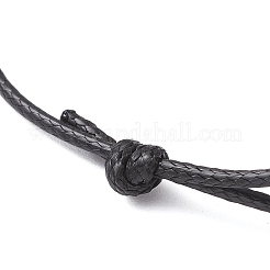 2Pcs 2 Colors Adjustable Waxed Polyester Cord Bracelet Making&nbsp;AJEW-JB01312