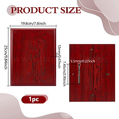 長方形の木製メダルホルダー  暗赤色  198x250x12mm&nbsp;ODIS-WH0043-239