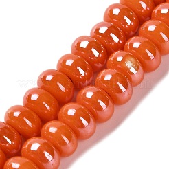 Glazed Porcelain Rondelle Beads&nbsp;PORC-Q001-01A
