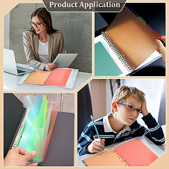 プラスチック製ノートインデックス仕切りシート  バインダー用タブ仕切り  長方形  ミックスカラー  297x223x0.1mm  31個/セット&nbsp;FIND-WH0173-386