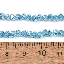 Electroplate Transparent Glass Beads Strands&nbsp;GL-CBA7A17-01A-08