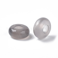 Natural Grey Agate European Beads&nbsp;G-Q503-11