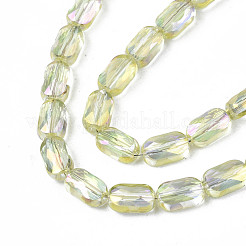 Electroplate Transparent Glass Beads Strands&nbsp;EGLA-N002-25-C02