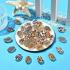 90Pcs 9 Styles Printed Natural Cowrie Shell Beads&nbsp;SHEL-CJ0001-41