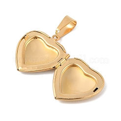 304 Stainless Steel Rhinestone Locket Pendants&nbsp;STAS-U040-17G