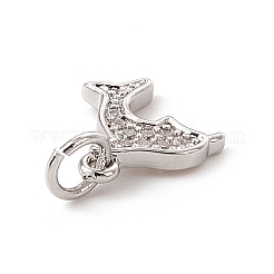 Brass Micro Pave Cubic Zirconia Charms&nbsp;ZIRC-F132-47P