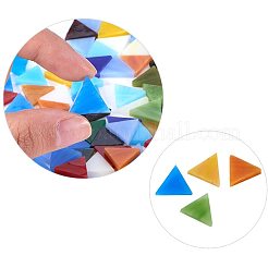 モザイクガラスのカボション  三角形  ミックスカラー  15x3mm  約350~360個/箱&nbsp;GLAA-PH0005-02