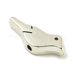 チベット風合金ビーズ  カドミウムフリー＆鉛フリー  アンティークシルバー  鳥  7x16x3mm  穴：1.4mm&nbsp;FIND-U015-45AS