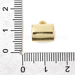 真鍮チューブベイル  長持ちメッキ  ラックめっき  鉛フリー＆カドミウムフリー  コラム  18KGP本金メッキ  11x10x8mm  穴：1.4mm&nbsp;KK-H529-18G