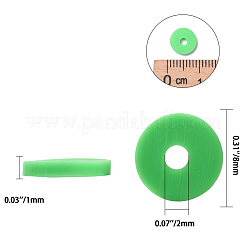 240g24色手作りポリマークレイビーズ  ヒシビーズ  ジュエリー工芸用品のDIY用  ディスク/フラットラウンド  ミックスカラー  8x1mm  穴：2mm  10 G /カラー&nbsp;CLAY-JP0001-10-8mm