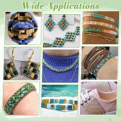 160Pcs 16 Styles 2-Hole Glass Seed Beads&nbsp;SEED-PH0002-70