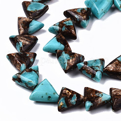 Assembled Natural Bronzite and Synthetic Turquoise Beads Strands&nbsp;G-S366-062