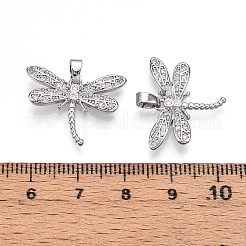 Brass Micro Pave Cubic Zirconia Pendants&nbsp;KK-N257-29P