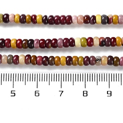天然石モッカイトビーズ連売り  ロンデル  4~4.5x2~2.5mm  穴：1.2mm  約155~163個/連  15.16''~15.35''（38.5~39センチメートル）&nbsp;G-K343-C34-01