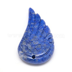 天然石&合成ミックスストーンペンダント  ウイング  25~32x13~16x5~6.5mm  穴：1mm&nbsp;G-Q481-112