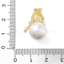 Christmas Theme Brass Micro Pave Cubic Zirconia Pendants&nbsp;KK-F877-30G-01