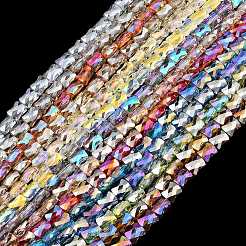 AB Color Plated Transparent Glass Beads Strands&nbsp;EGLA-P051-06A-A
