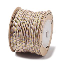 ポリエステルツイストコード  ラウンド  DIYのジュエリーには  カラフル  1mm  約49.21ヤード（45m）/ロール&nbsp;OCOR-G015-01A-12