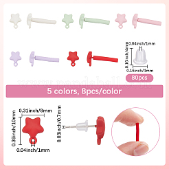 5 Colors Alloy Stud Earring Findings&nbsp;FIND-SP0005-60B