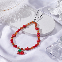 1Pc Agate Beaded Mobile Phone Lanyard Wrist Straps&nbsp;AJEW-LP0001-14