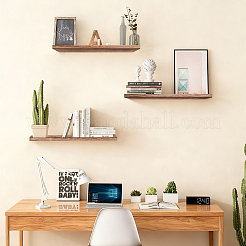 Rectangle Wood Wall-mounted Storage Rack&nbsp;AJEW-WH0794-23