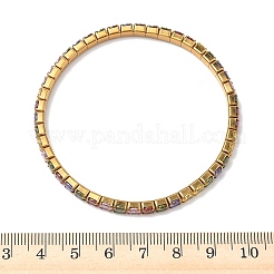 304 Stainless Steel Micro Pave Colorful Cubic Zirconia Tennis Bracelets for Women&nbsp;BJEW-G779-02G