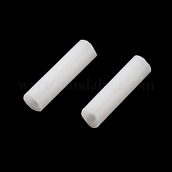 ペイントガラスビーズを焼く  チューブ  ホワイト  6~7x2mm  穴：0.8mm  約300個/袋&nbsp;GL-G001-04D