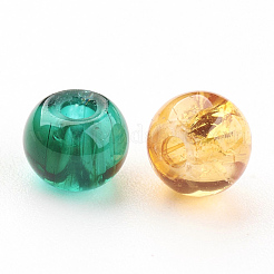 Baking Paint Crackle Glass Beads&nbsp;DGLA-X0006-4mm-08