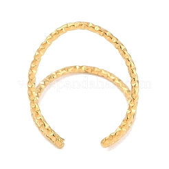 Ion Plating(IP) 304 Stainless Steel Open Cuff Ring for Women&nbsp;RJEW-C097-02G