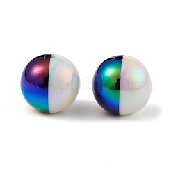 不透明なアクリルビーズ  ABカラー  ラウンド  カラフル  16x15.5mm  穴：2.4mm&nbsp;MACR-K330-27