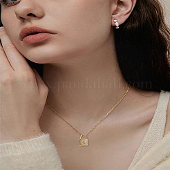 2Pcs Brass Micro Pave Cubic Zirconia Pendants&nbsp;ZIRC-LP0001-51