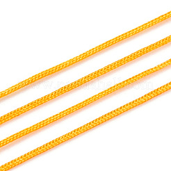 ナイロン編みコード  ジュエリー製作やマクラメ工芸用の中国結び紐  オレンジ  0.4mm  約28~30m /ロール&nbsp;X1-NWIR-C003-02J